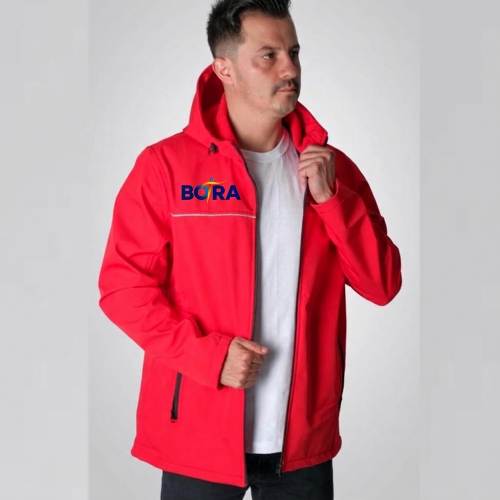 Kapüşonlu Softshell İş Montu
